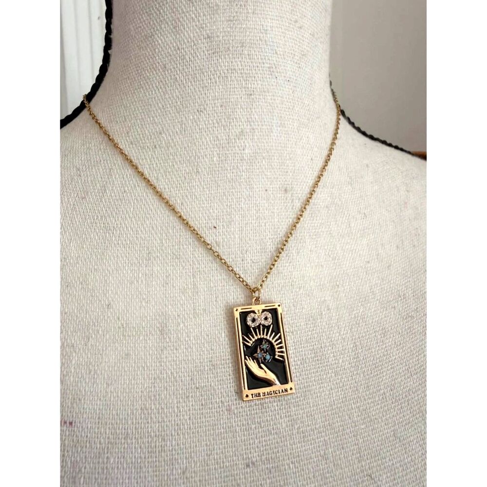 Tarot Card Necklace - Magician -14k Gold Stainless Steel Chain (Brand New)